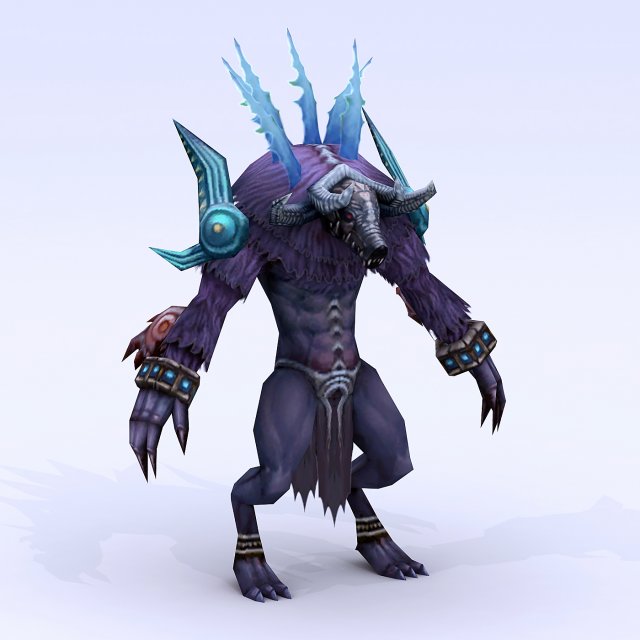 low poly 3d monster - connolly head 02 Model 3D .c4d .max .obj .3ds .fbx .stl .blend 