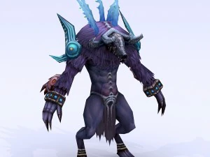 Low-Poly-3D-Monster &ndash; Connolly-Kopf 02 3D Modell