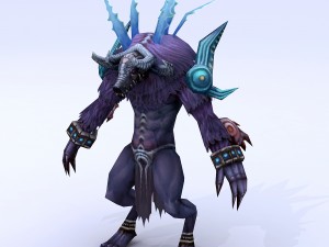 low poly 3d monster - connolly head 02 Model 3D