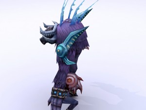 low poly 3d monster - connolly head 02 Model 3D