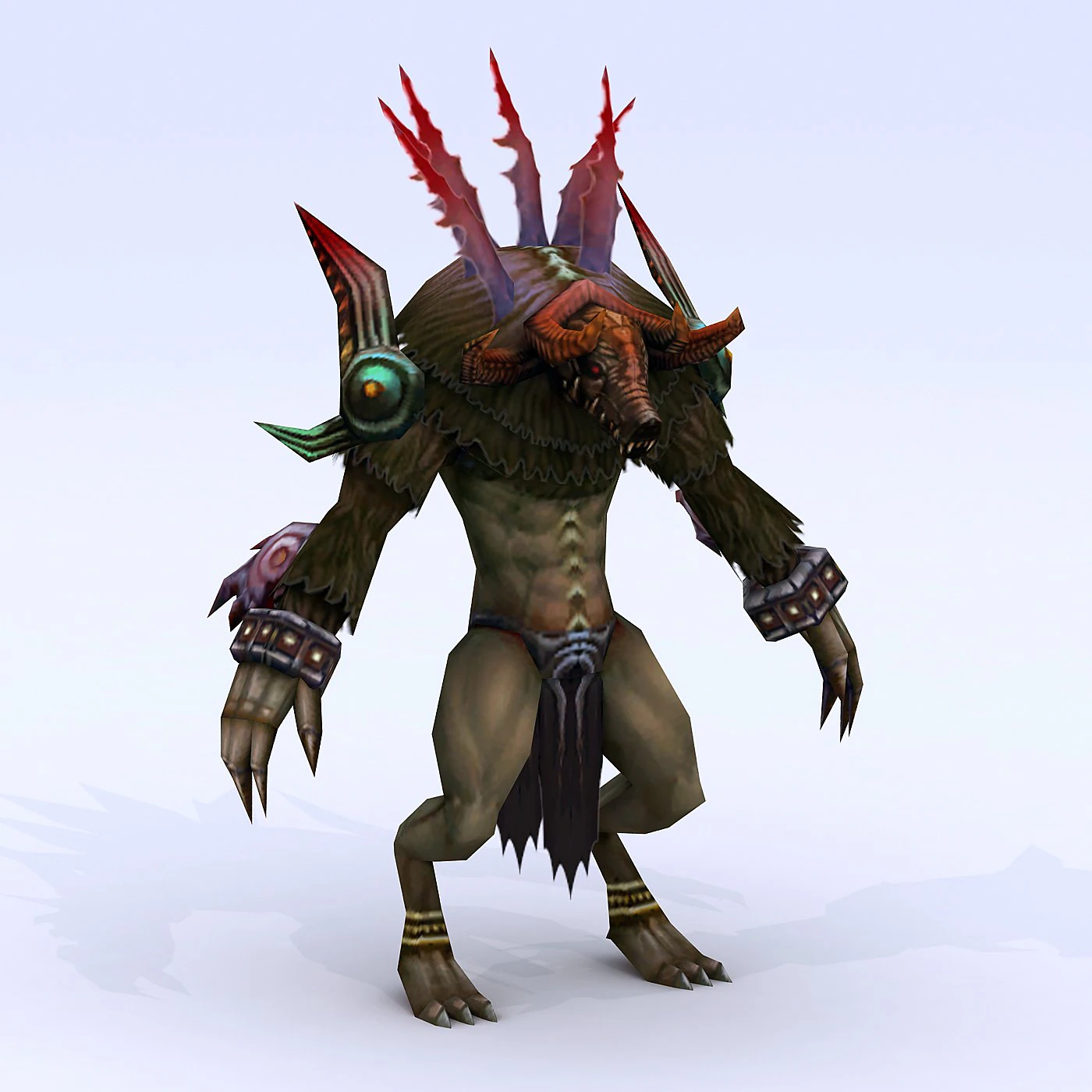 low poly 3d monster - connolly head 06 3D Model .c4d .max .obj .3ds .fbx .stl .blend