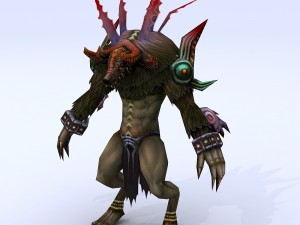 low poly 3d monster - connolly head 06 3D 模型