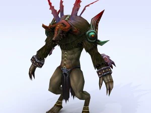 low poly 3d monster - connolly head 06 3D Model