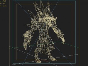 low poly 3d monster - connolly head 06 3D 模型