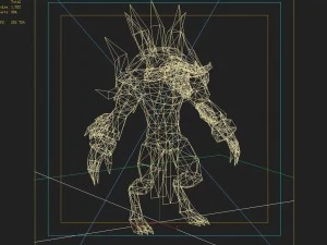 low poly 3d monster - connolly head 06 3D Model