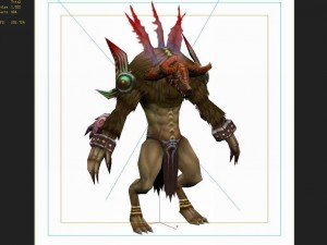 low poly 3d monster - connolly head 06 3D 模型