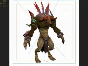 low poly 3d monster - connolly head 06 3D Model