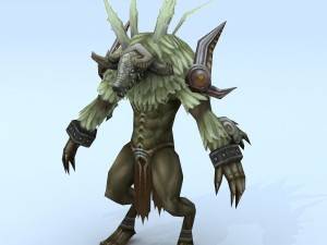 low poly 3d monster - connolly head 08 3D 모델