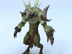 low poly 3d monster - connolly head 08 3D Model