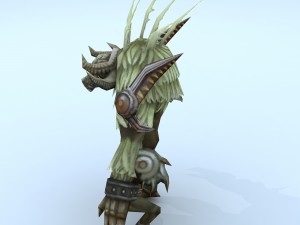 low poly 3d monster - connolly head 08 3D 모델