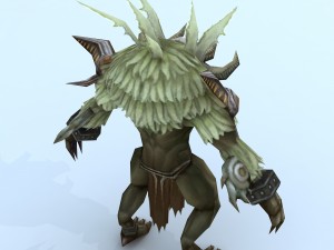 low poly 3d monster - connolly head 08 3D 모델