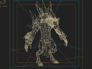 low poly 3d monster - connolly head 08 3D 모델