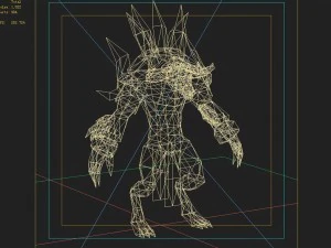 low poly 3d monster - connolly head 08 3D Model