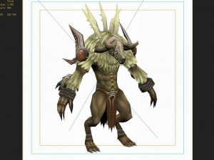 low poly 3d monster - connolly head 08 3D 모델