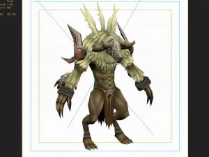 low poly 3d monster - connolly head 08 3D Model