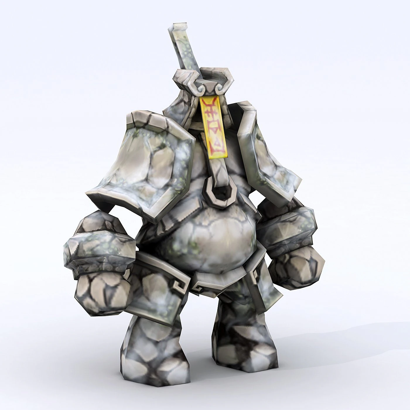low poly 3d monster - kunlun shrine 3D Model .c4d .max .obj .3ds .fbx .stl .blend 