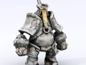 Low-Poly-3D-Monster &ndash; Kunlun-Schrein 3D Modell