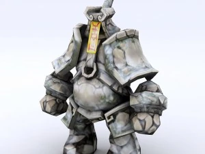 low poly 3d monster - kunlun shrine 3D Model