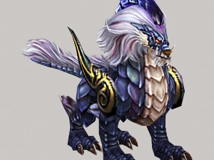 low poly 3d monster - blue brave troops Modello 3D