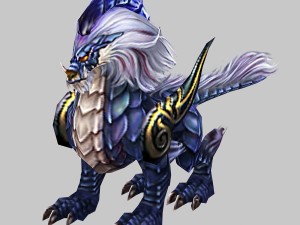 low poly 3d monster - blue brave troops Modèle 3D