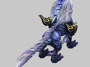 low poly 3d monster - blue brave troops Modèle 3D