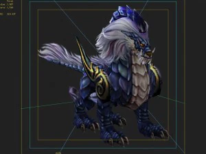 low poly 3d monster - blue brave troops 3D Model