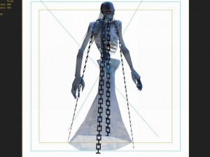 low poly 3d monster - blue ghost 3D Model