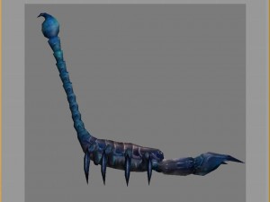 low poly 3d monster - blue-tailed toad Modèle 3D