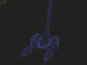 low poly 3d monster - blue-tailed toad Modèle 3D