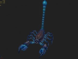 low poly 3d monster - blue-tailed toad Modèle 3D