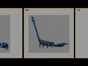 low poly 3d monster - blue-tailed toad Modèle 3D