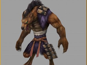 low poly 3d monster - wolf archer 3D 모델