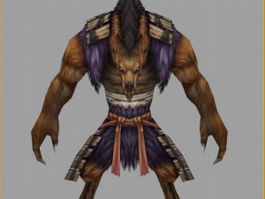 low poly 3d monster - wolf archer 3D 모델