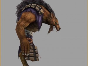 low poly 3d monster - wolf archer 3D 모델