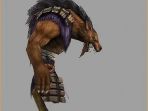 low poly 3d monster - wolf archer 3D Model