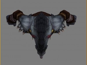 low poly 3d monster - wolf fine flagman Modelo 3D