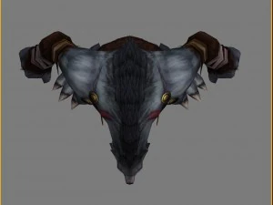 monstro 3d low poly - lobo fino flagman Modelo 3D