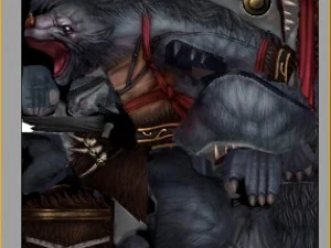 monstro 3d low poly - lobo fino flagman Modelo 3D