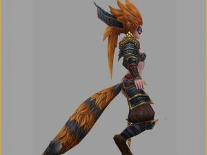 low poly 3d monster - the civet cat 3D Model