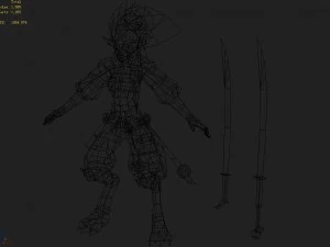 low poly 3d monster - the civet cat 3D Model