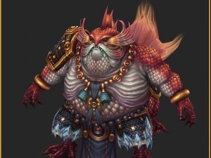 low poly 3d monster - king salmon 3D Model