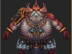 low poly 3d monster - king salmon 3D Model