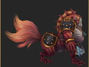 low poly 3d monster - king salmon 3D Model