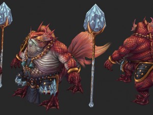 low poly 3d monster - king salmon 3D Model