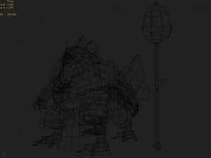 low poly 3d monster - king salmon 3D Model
