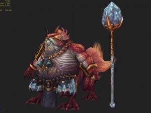 low poly 3d monster - king salmon 3D Model