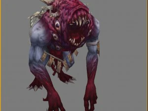 low poly 3d monster - spooky ghost 3D Model