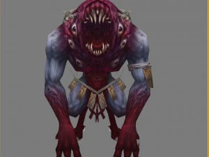 low poly 3d monster - spooky ghost 3D Model