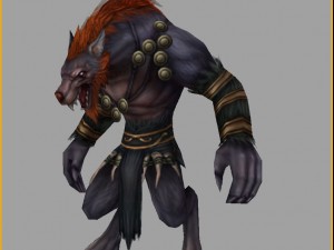 low poly 3d monster - claws wolf Modelo 3D