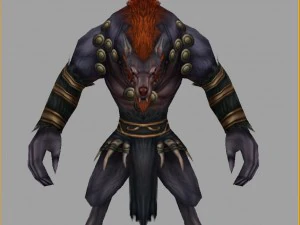 low poly 3d monster - claws wolf 3D Model